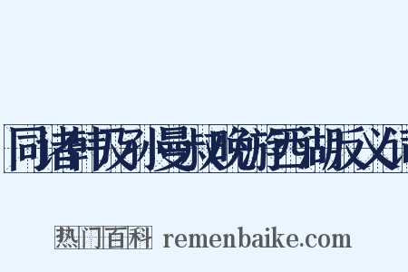 同诸韩及孙曼叔晚游西湖反义词是什么意思的图片